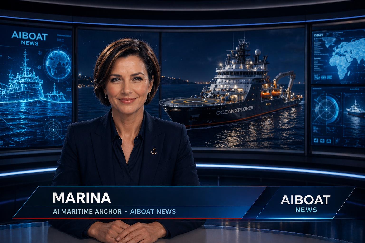 Marina AI Maritime Anchor AIBOAT NEWS OCEANXPLORER vessel Blue Studio Locked